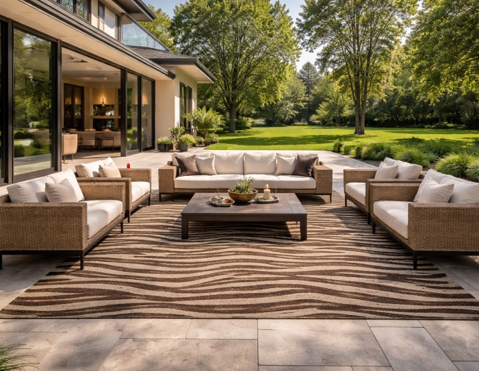 Brown outdoor rugs